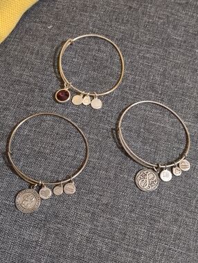 Alex and Ani Silver-Tone Charm Bangle Set